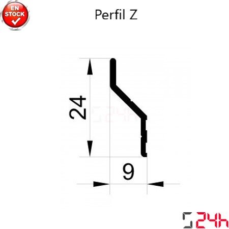 perfil z mosquitera corredera 2 unidades