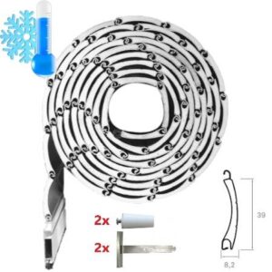 Persiana de aluminio termico 39mm curva