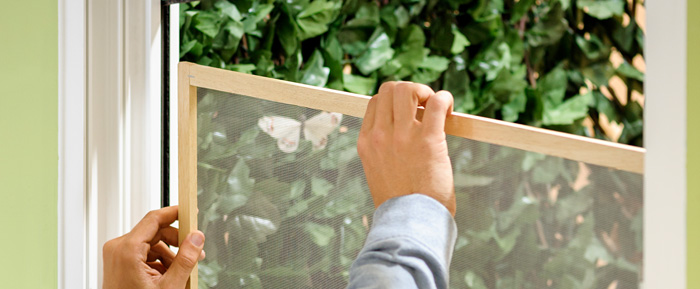 Primer paso para lavar una mosquitera