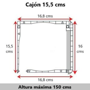 cajón de pvc montado sin persiana decorativo