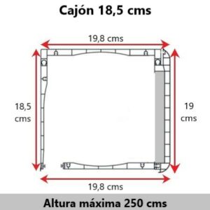 cajón de pvc montado sin persiana decorativo