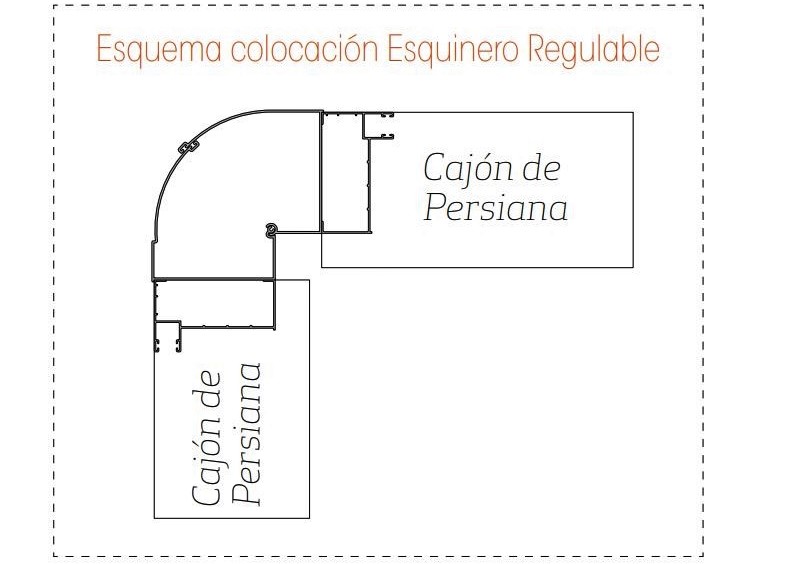 esquinero regulable para persiana