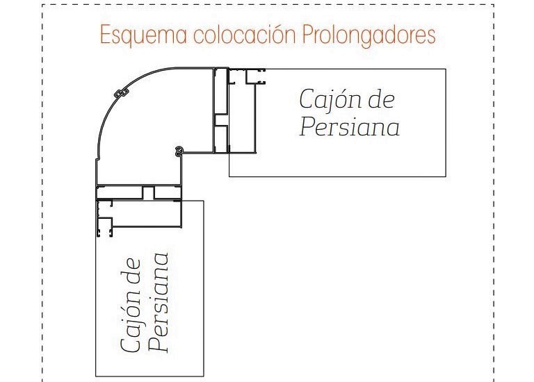 prolongador para esquinero regulable