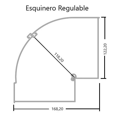 esquinero regulable para persiana