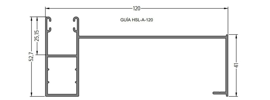 juego guías para persiana hsla 25