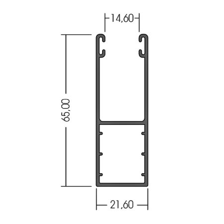 juego guías para persiana h 40