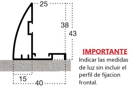 perfil fijacion plisadas