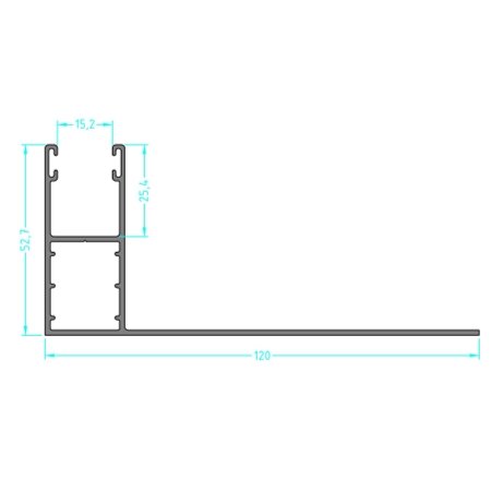 persiana cajón pvc lama aluminio guía l 12 (obra nueva)